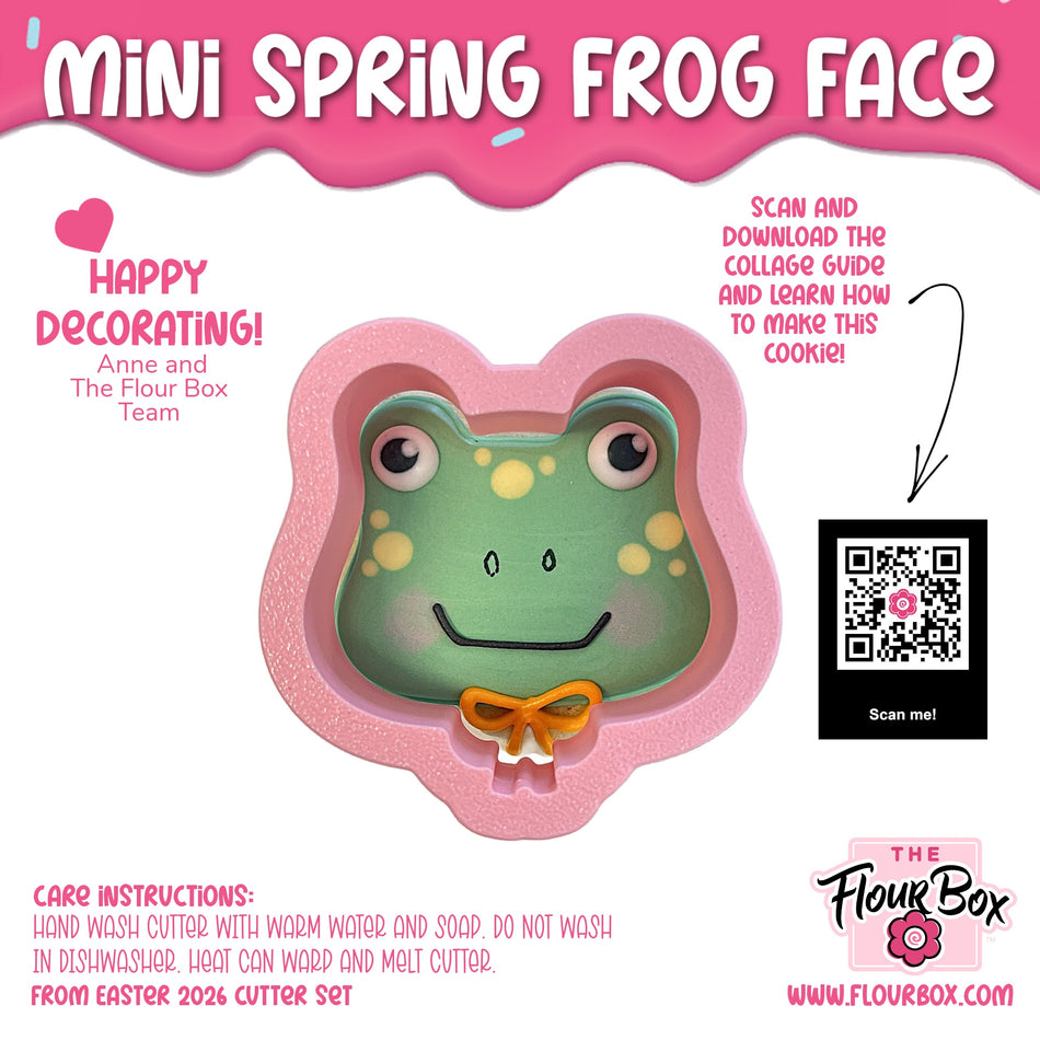 Mini Spring Frog Face Cookie Cutter