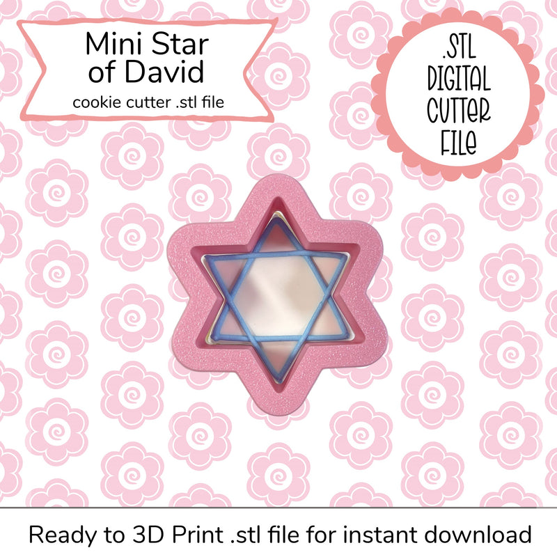 Mini Star of David STL Cutter File (digital file)