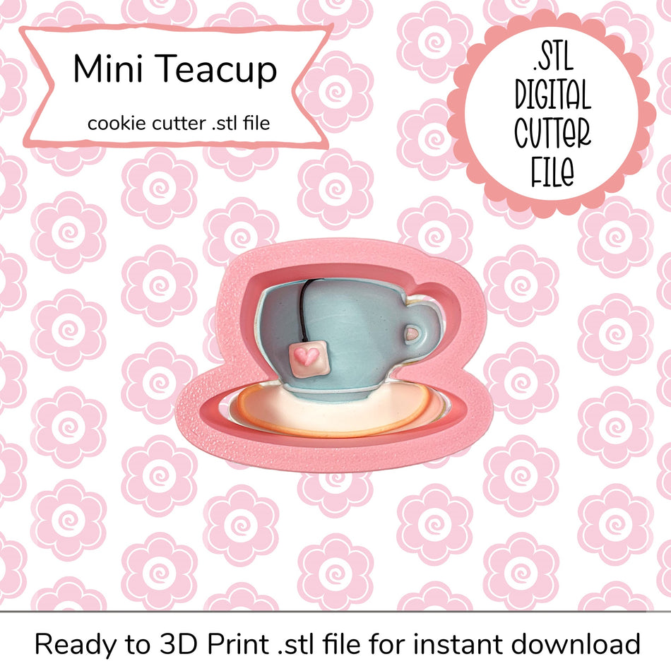 Mini Teacup Cutter STL File (digital file)
