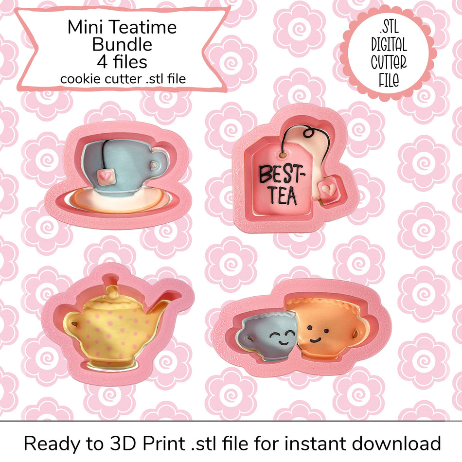 Mini Teatime Cutter Bundle STL File (digital file)