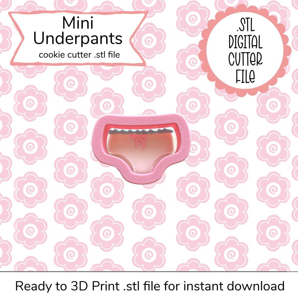 Mini Underpants Cutter STL File (digital file)