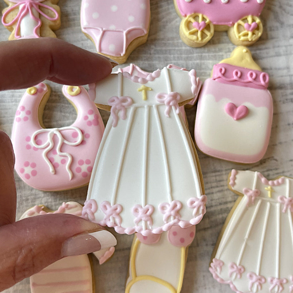 Mini Baby Baptism Gown Cookie Cutter
