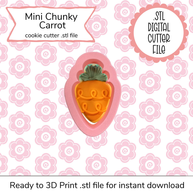 Mini Chunky Carrot Cutter STL File (digital file)