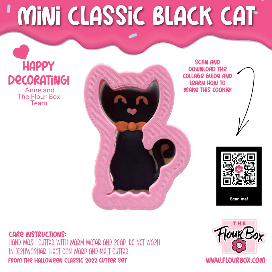 Mini Classic Black Cat Cookie Cutter