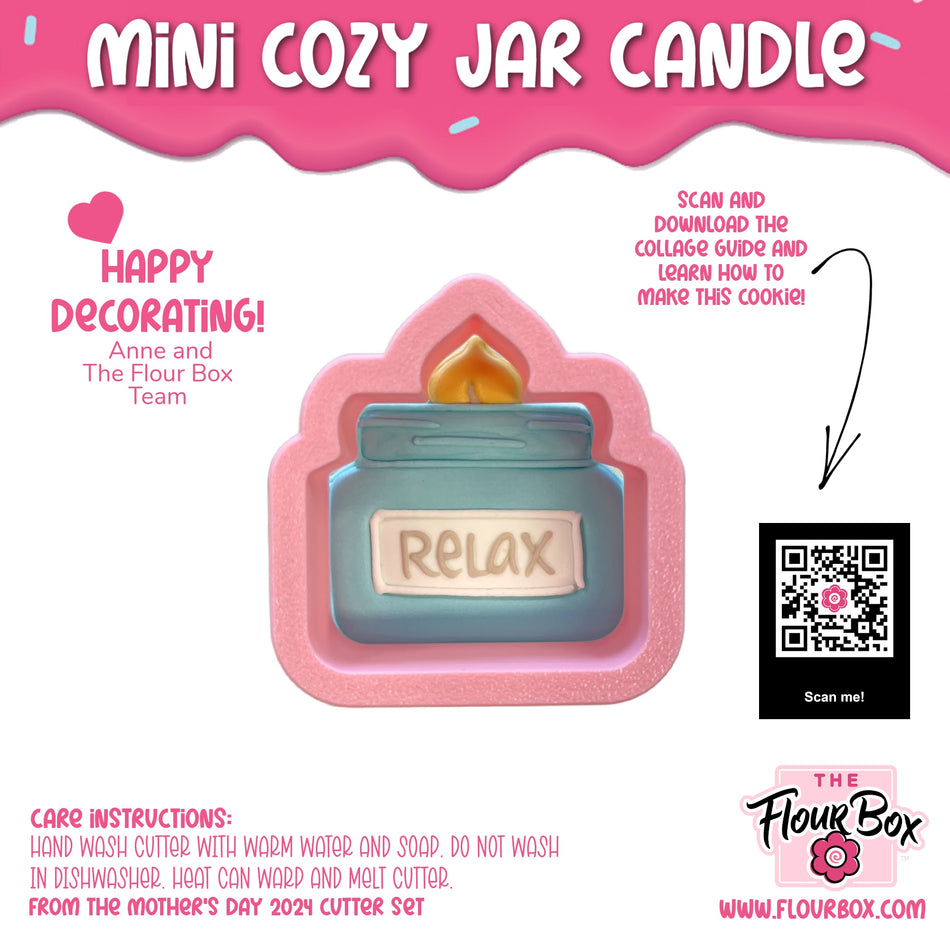 Mini Cozy Jar Candle Cookie Cutter