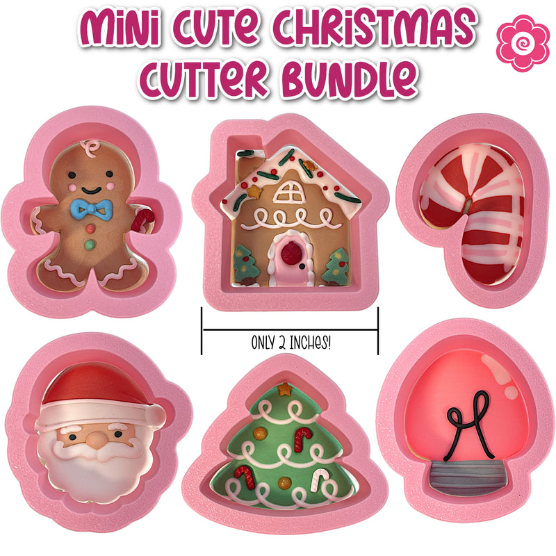 Mini Cute Christmas Cookie Cutter BUNDLE (6 cutters)