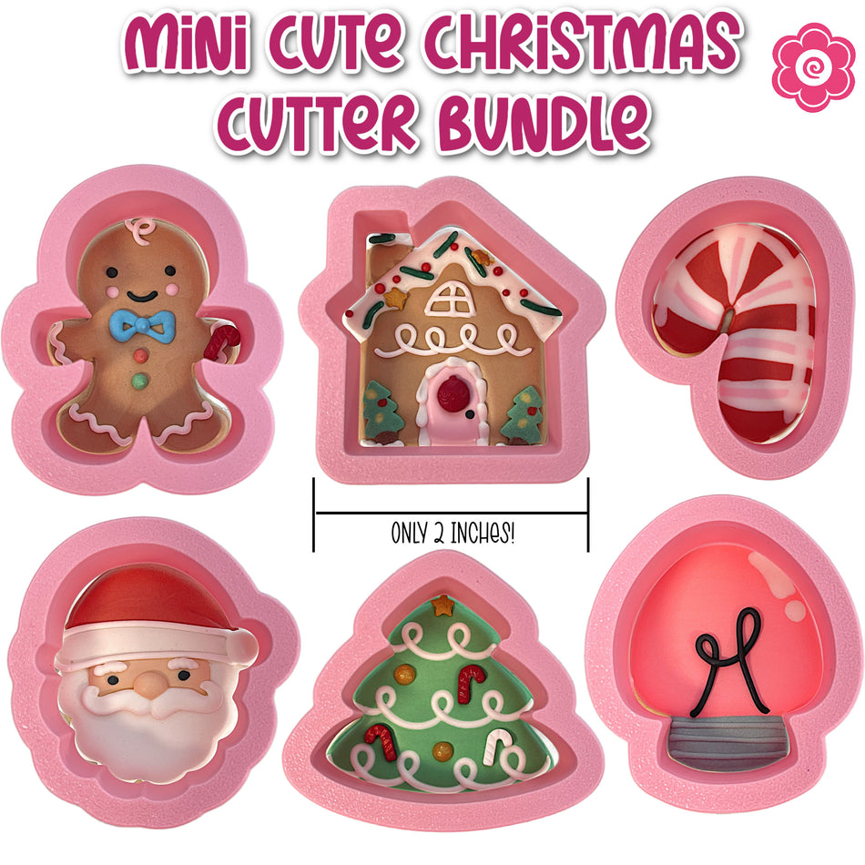 Mini Cute Christmas Cookie Cutter BUNDLE (6 cutters)