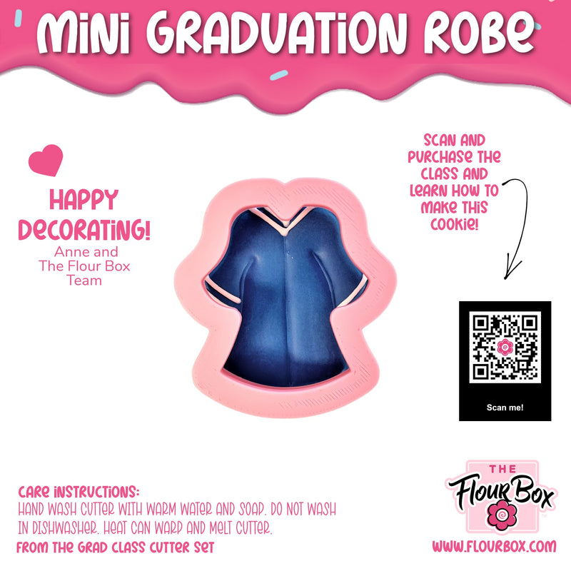 Mini Graduation Robe Cookie Cutter