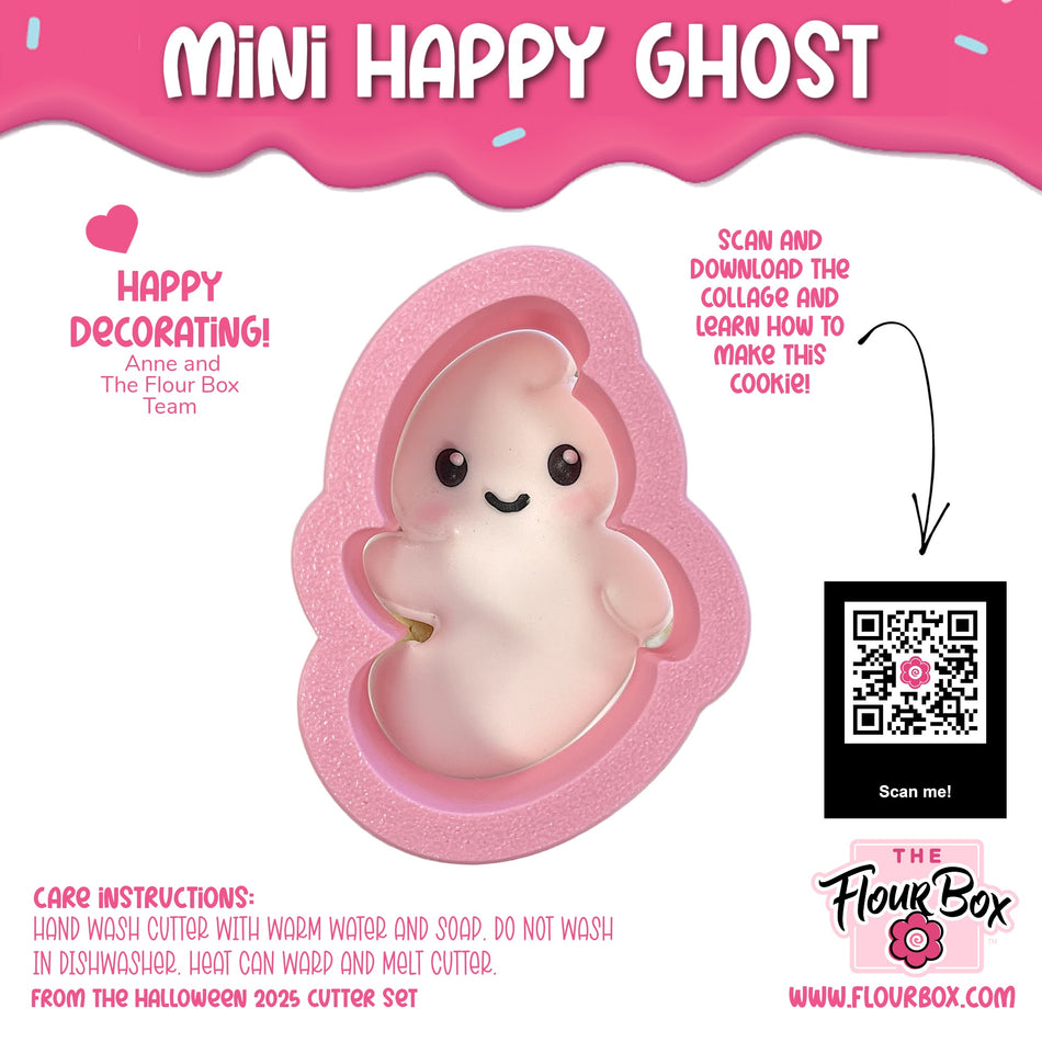Mini Happy Ghost Cookie Cutter