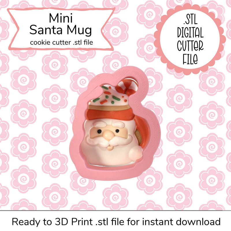 Mini Santa Mug STL Cutter File (digital file)