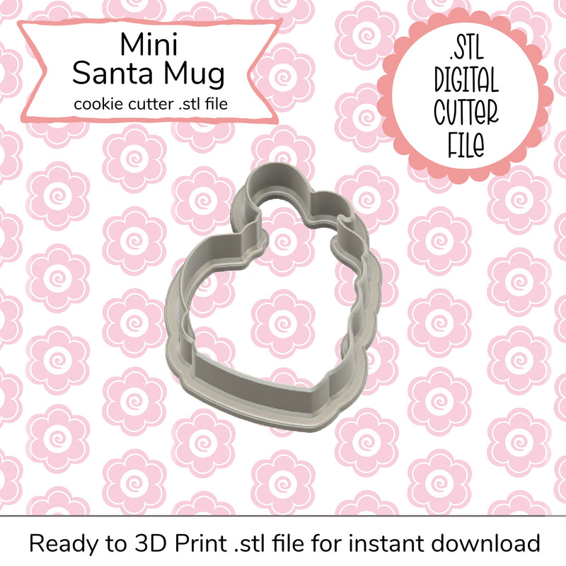 Mini Santa Mug STL Cutter File (digital file)