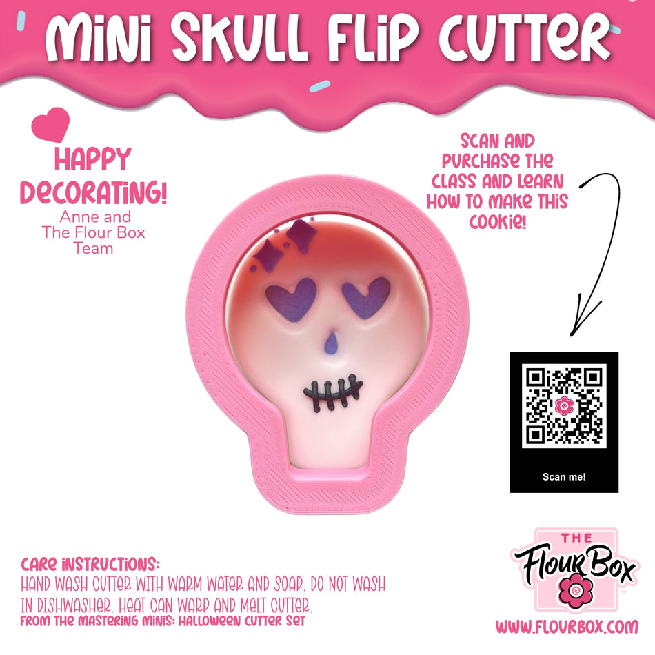 MINI Skull Cookie Flip Cutter