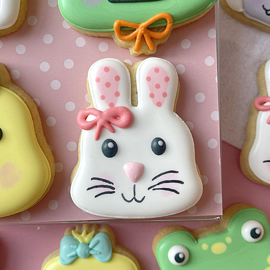 Mini Spring Bunny with Bow Face Cookie Cutter
