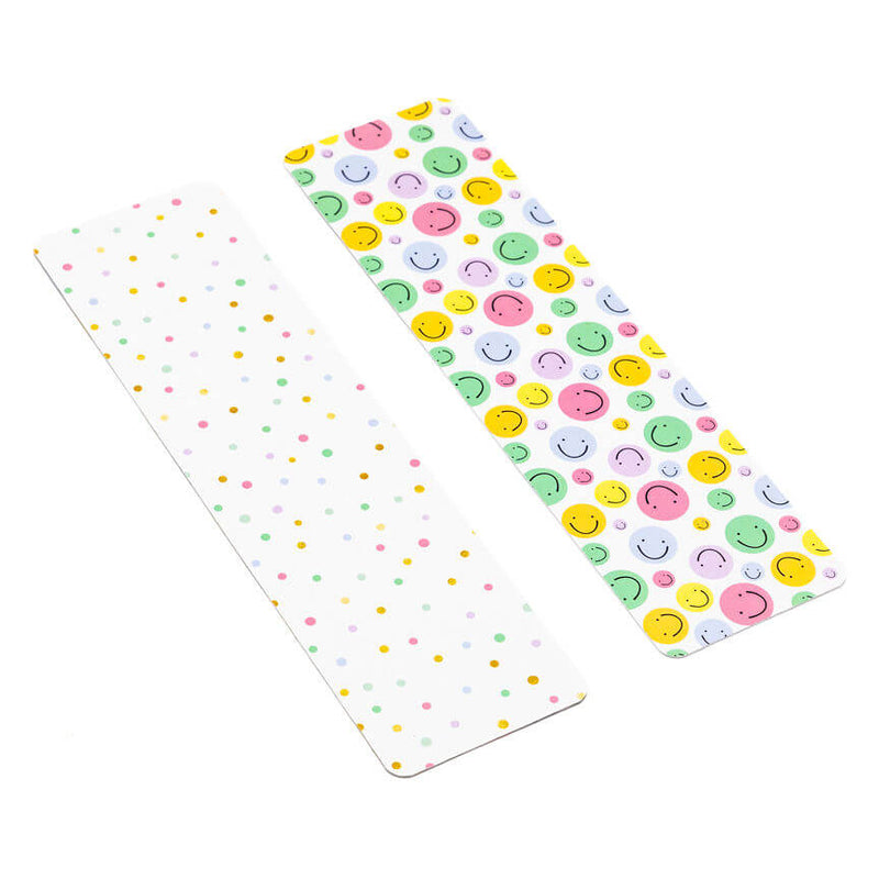 Smiley Faces Colorful Dots Cookie BAG Backer Card - 2.625" x 9.5" - QTY 25