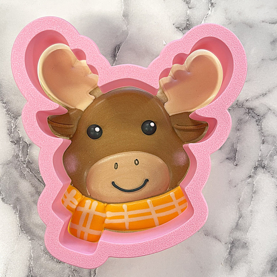 Moose Face Flour Box Club Cookie Cutter