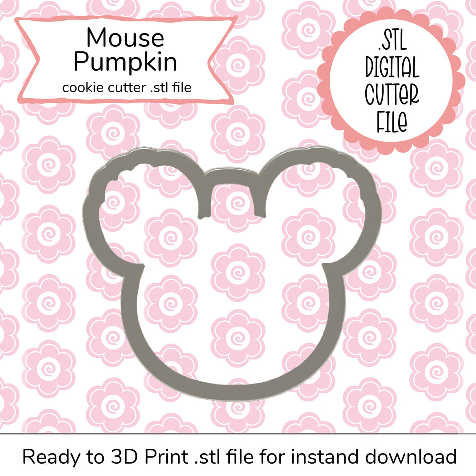 Mouse Pumpkin Cutter STL File (digital file)