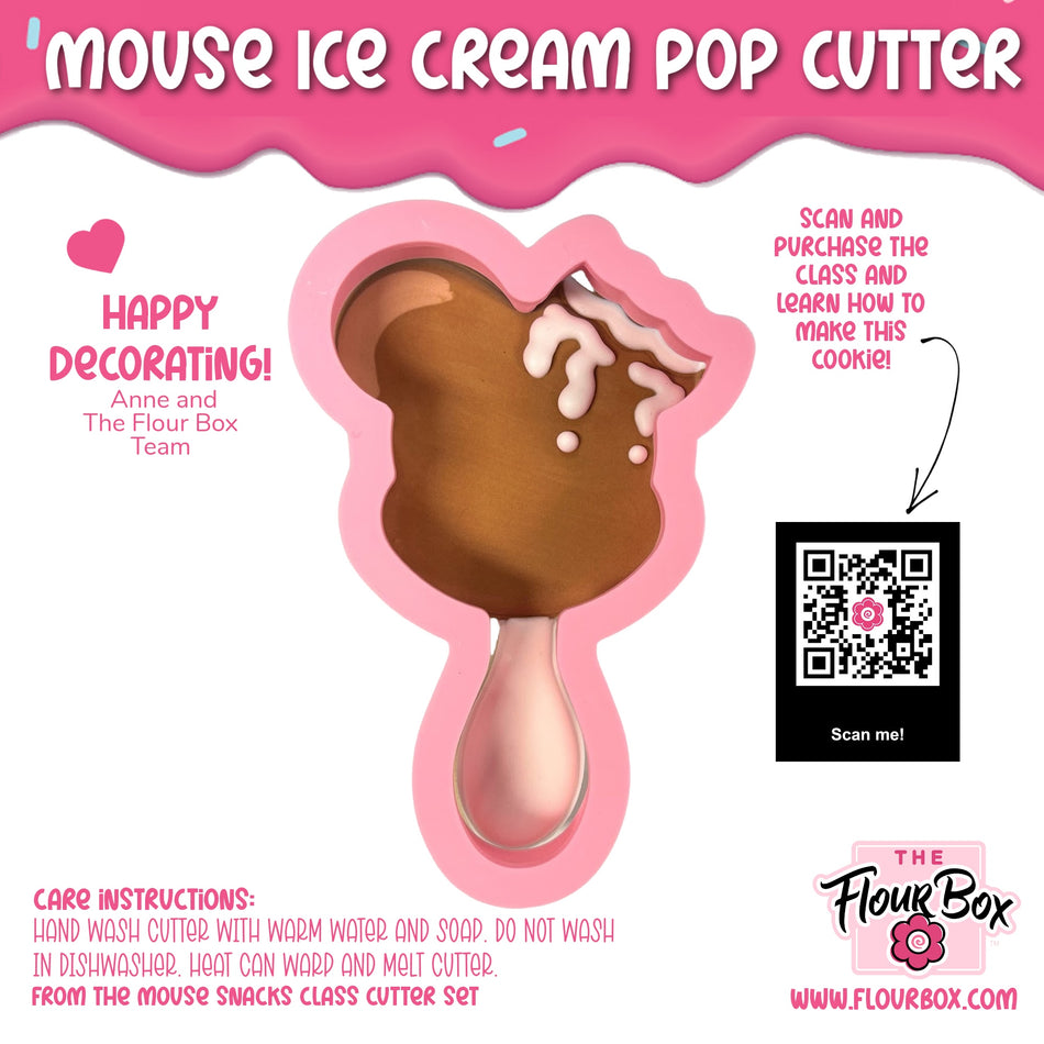 Mouse Ice Cream Pop Cookie Cutter