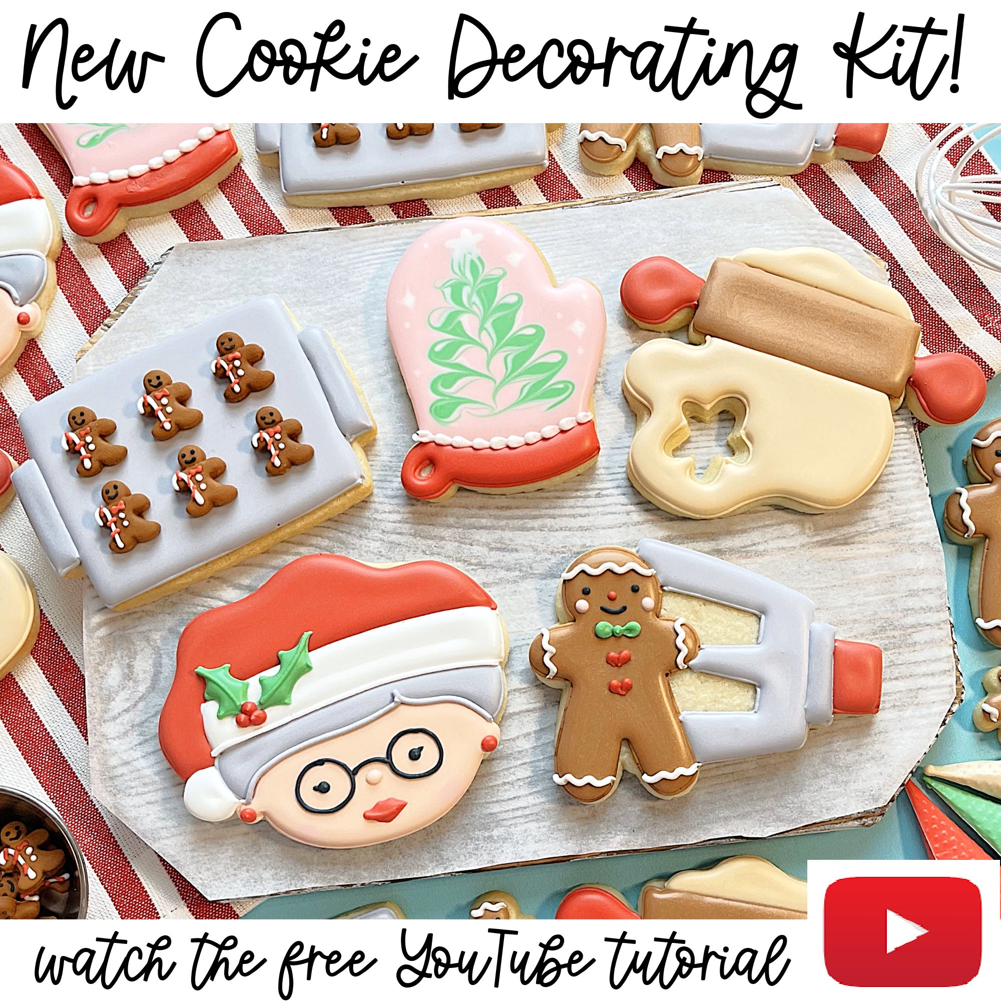 Mrs. Claus Holiday Baking Cookie Decorating Kit