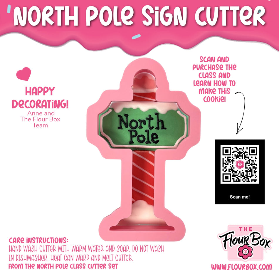 North Pole Sign Cookie Cutter