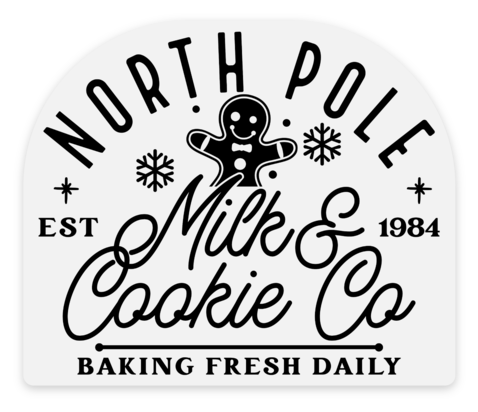 North Pole Cookie Co Vinyl Sticker