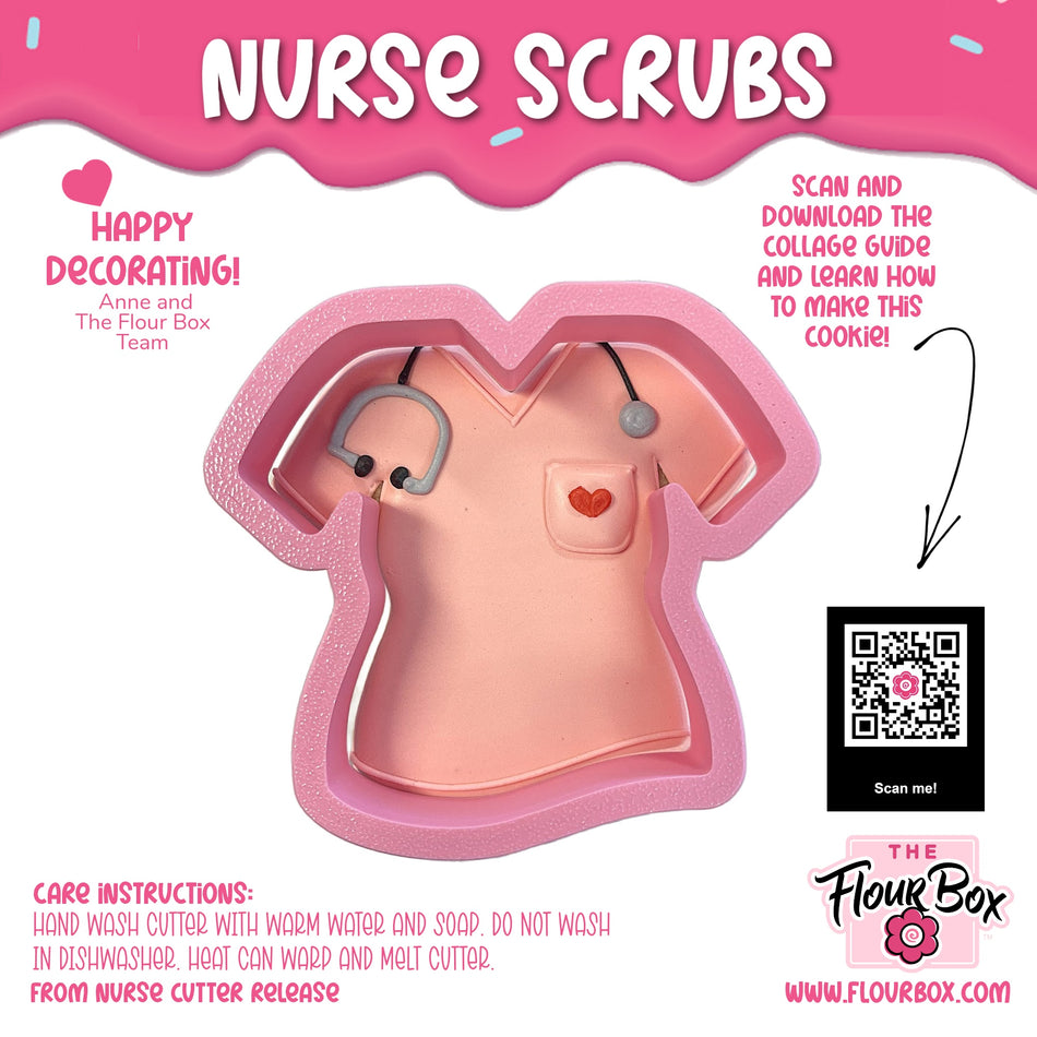 Nurse Scrubs Cookie Cutter
