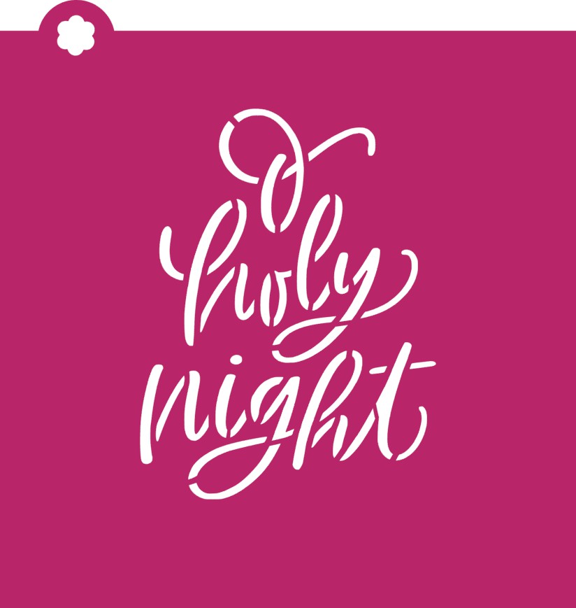 O Holy Night Cookie Cutter with Stencil BUNDLE