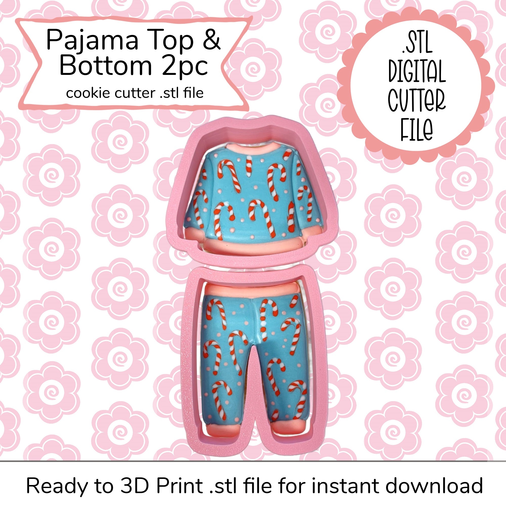 Christmas Pajamas STL Cutter File (digital file)