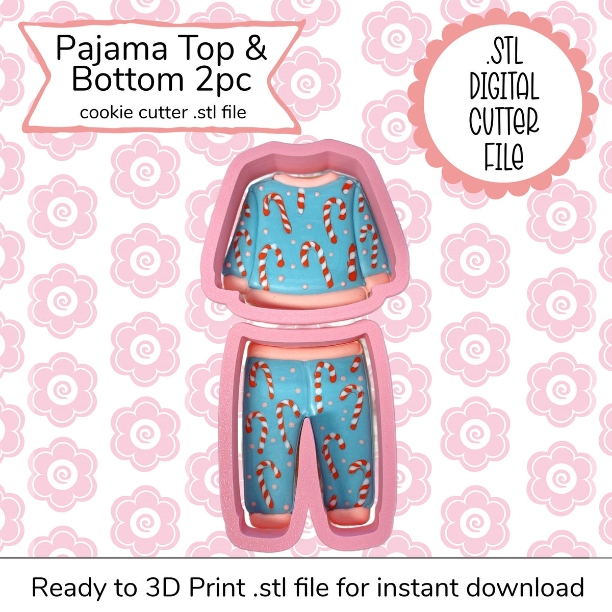 Christmas Pajamas STL Cutter File (digital file)