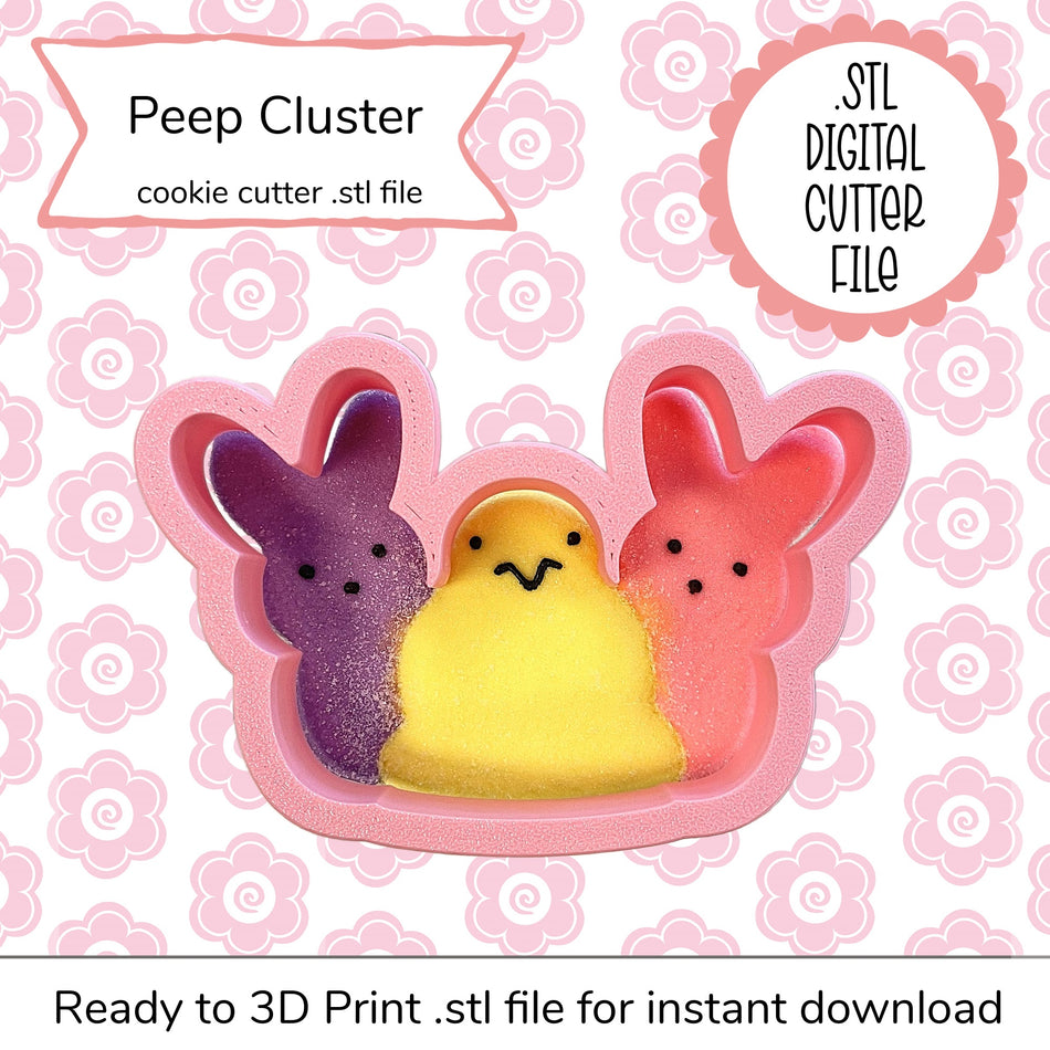 Peep Cluster Cutter STL File (digital file)