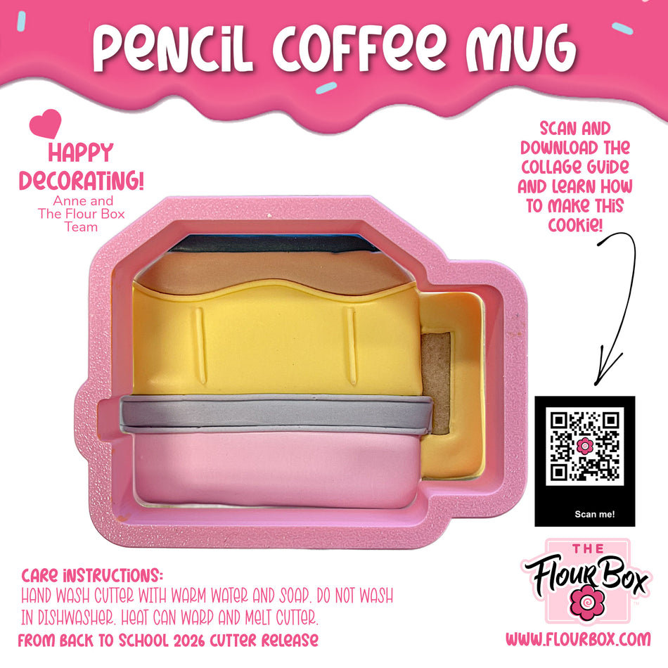 Pencil Coffee Mug Cookie Cutter