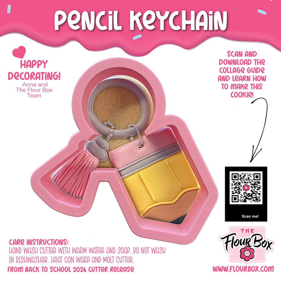 Pencil Keychain Cookie Cutter