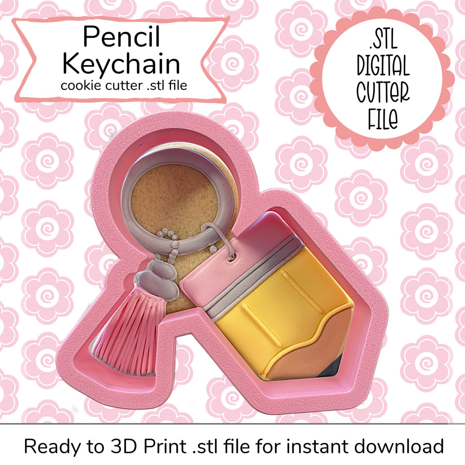 Pencil Keychain Cutter STL File (digital file)