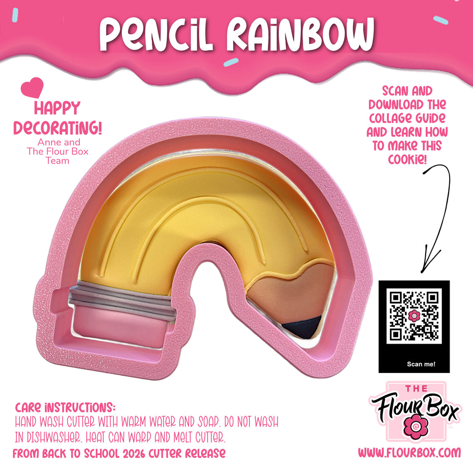 Pencil Rainbow Cookie Cutter