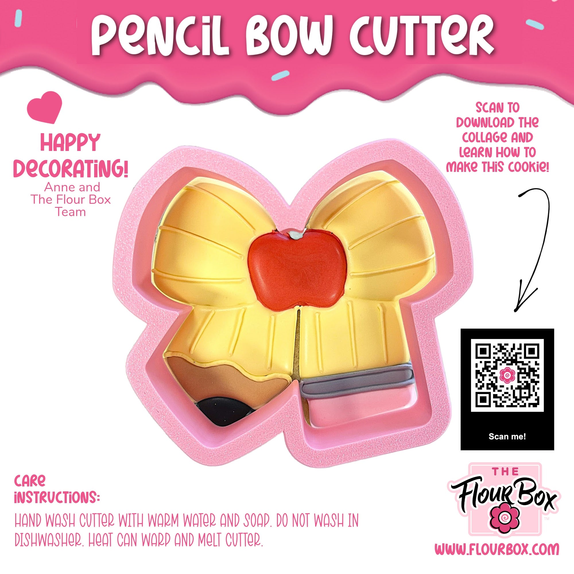 Pencil Bow Cookie Cutter