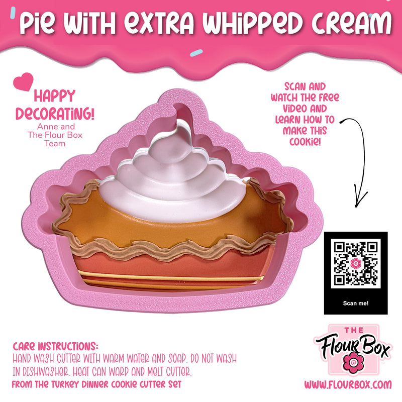 Pie with Extra Whipped Cream Cookie Cutter