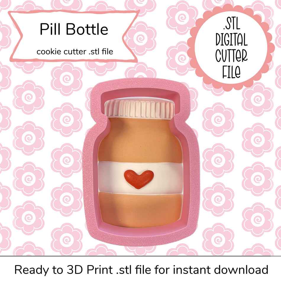 Pill Bottle Cutter STL File (digital file)