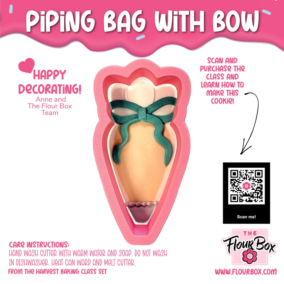 Piping Bag with Bow Cookie Cutter