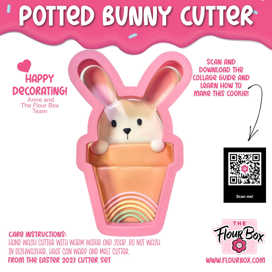 Potted Bunny Cookie Cutter