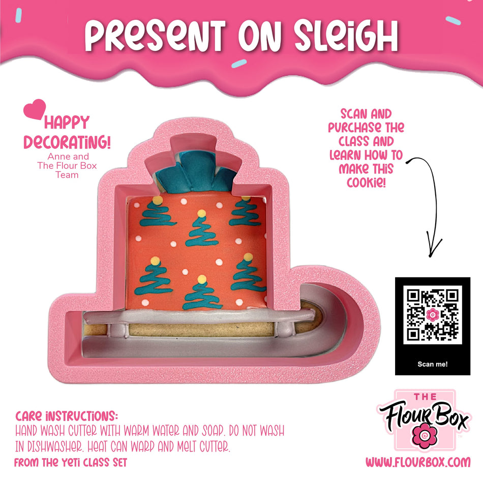 Present on Sled Cookie Cutter