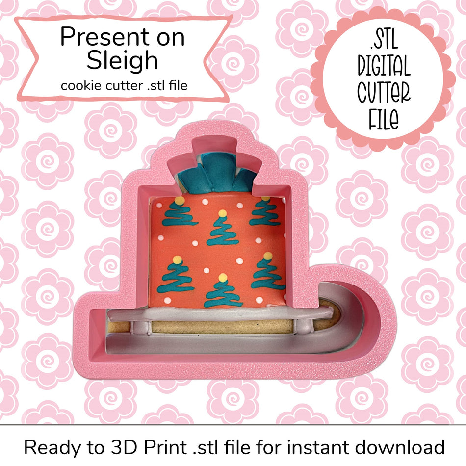 Present on Sled Cutter STL File (digital file)