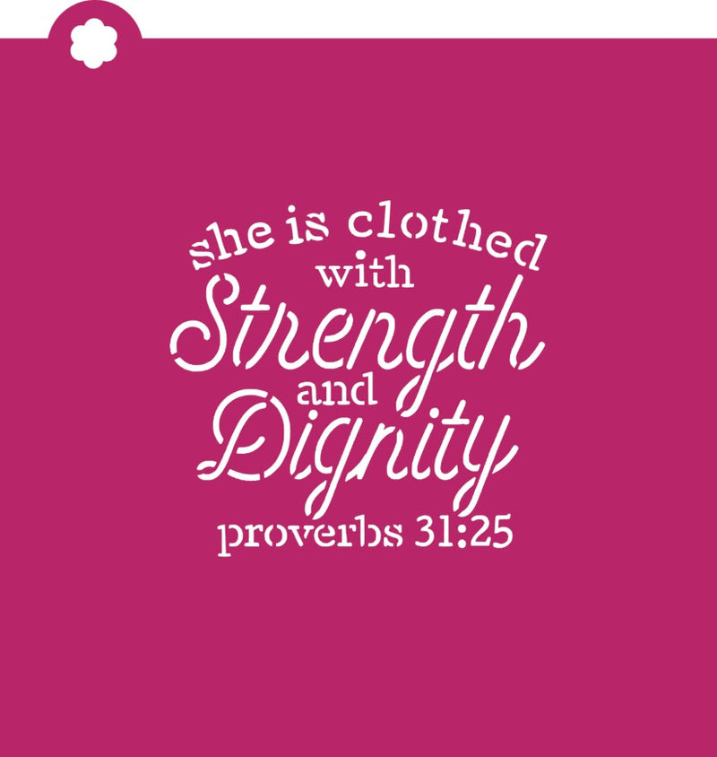 Proverbs 31:25 Stencil