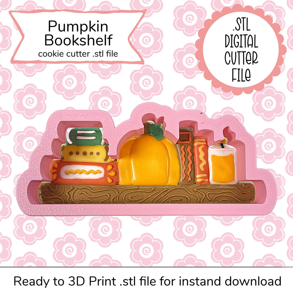 Pumpkin Bookshelf STL Cutter File (digital file)