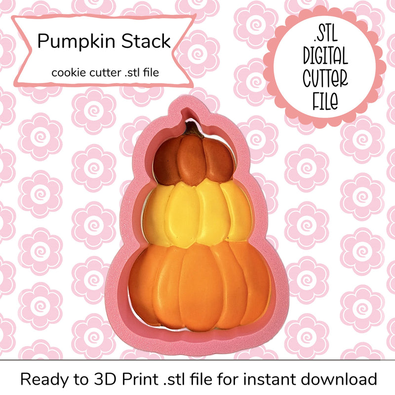 Pumpkin Stack Cutter STL File (digital file)