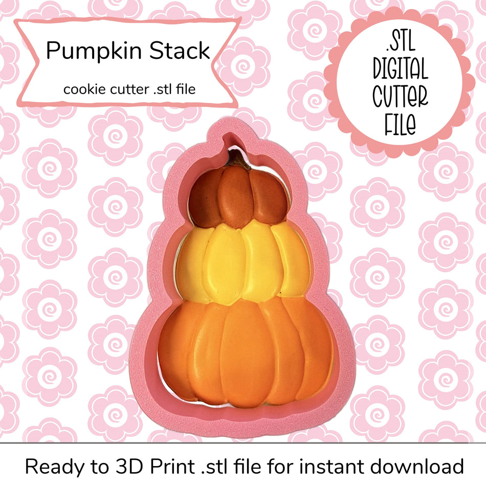 Pumpkin Stack Cutter STL File (digital file)