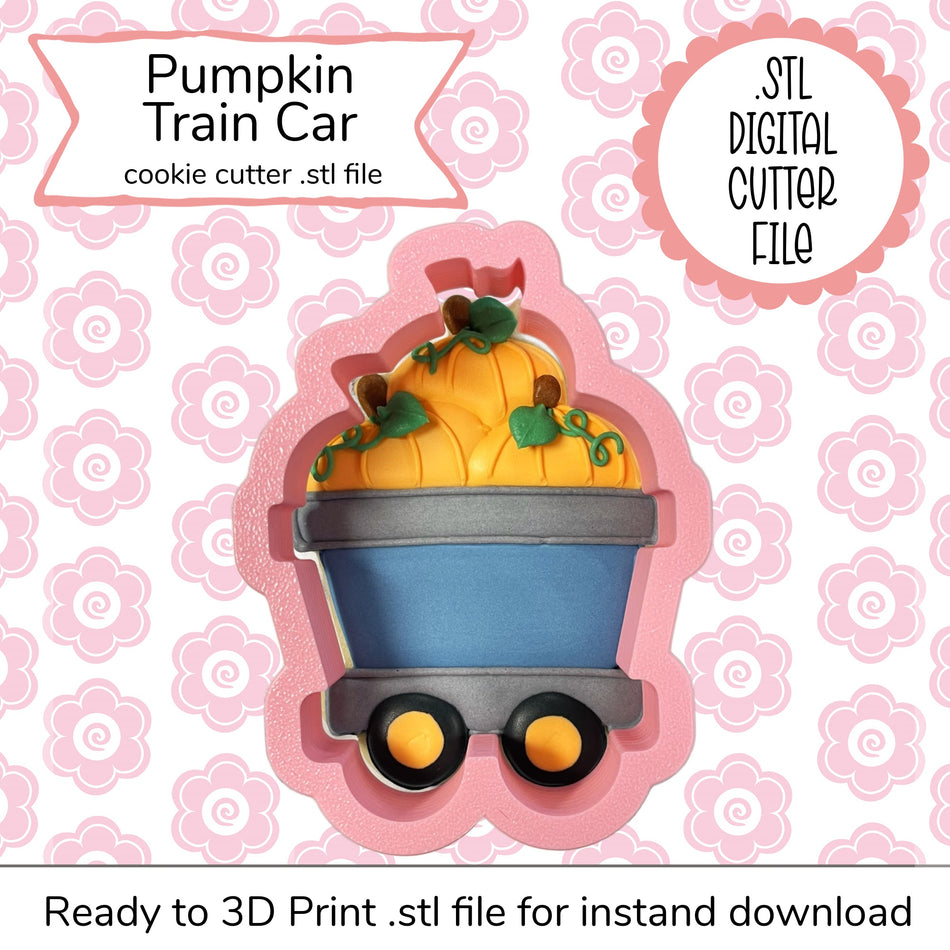 Pumpkin Train Car Cutter File (digital file)