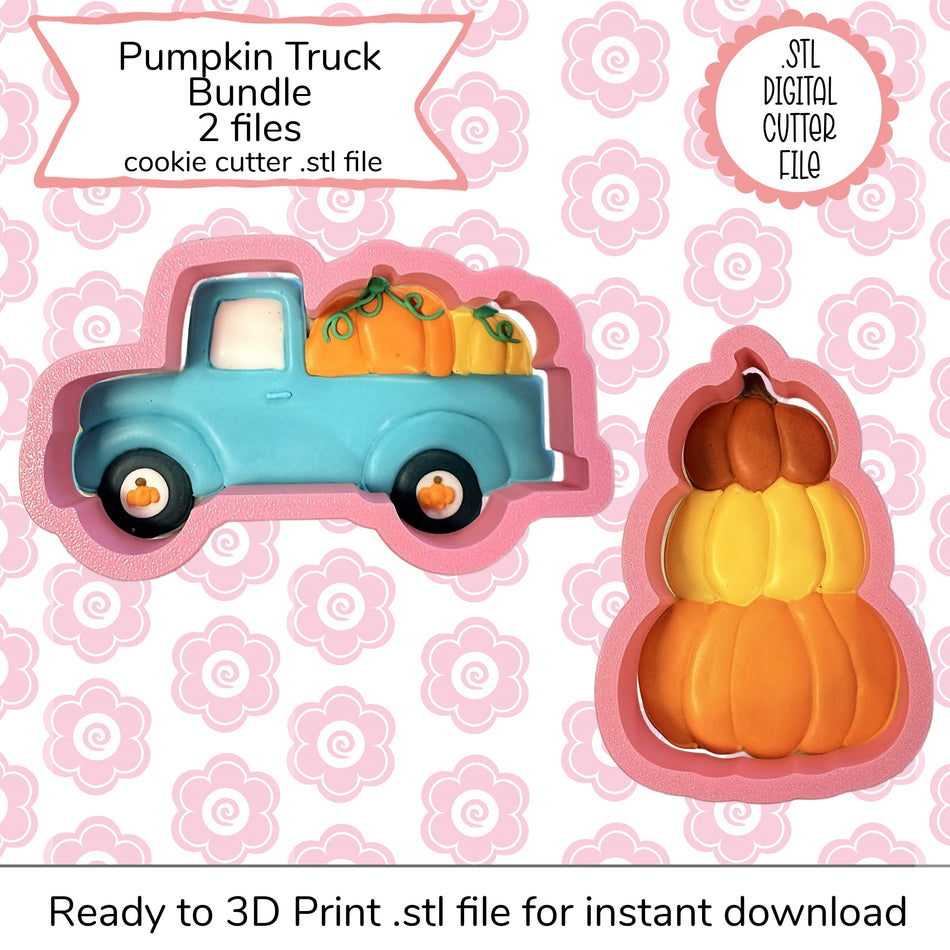 Pumpkin Truck Cutter Set STL File (digital file)