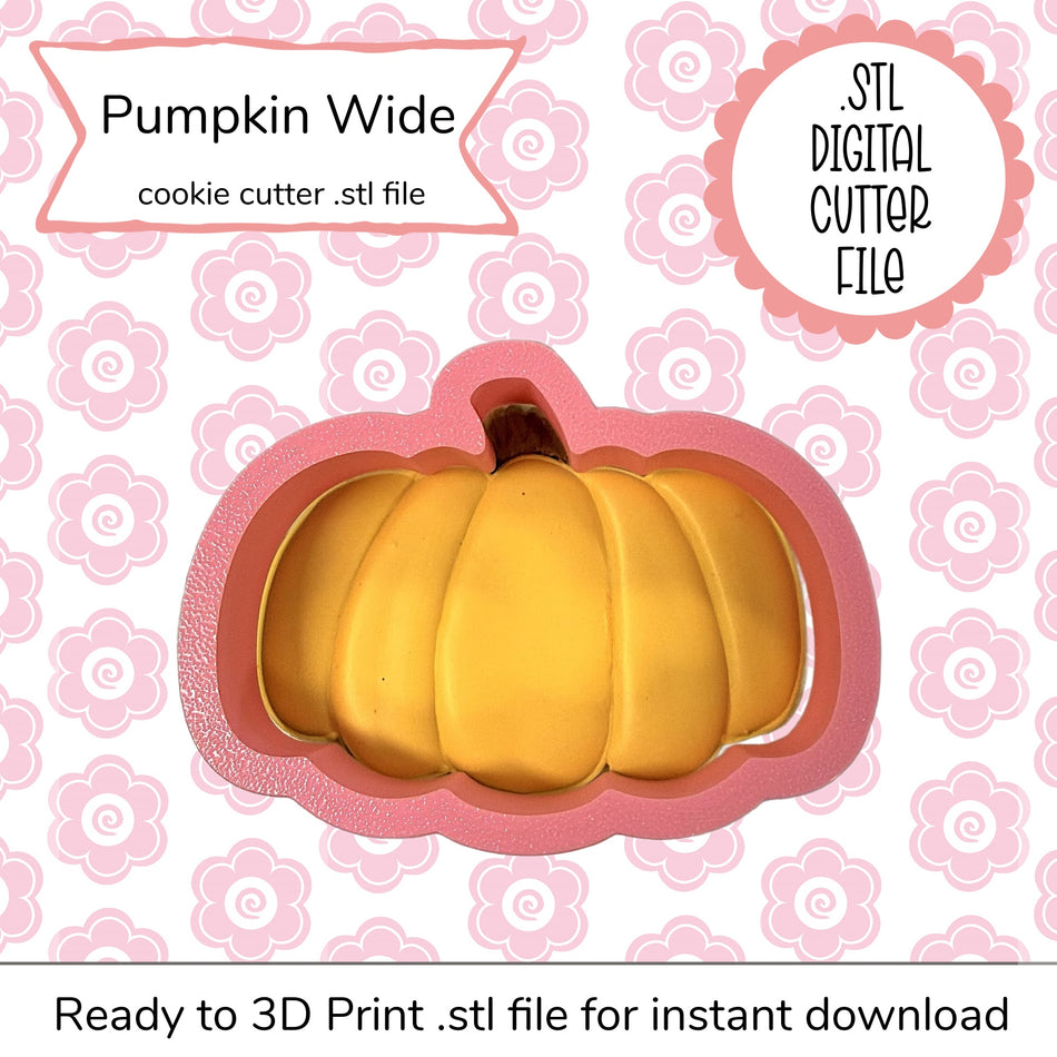 Pumpkin Wide Cutter STL File (digital file)