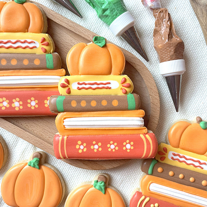 Pumpkin Book Stack Cookie Cutter