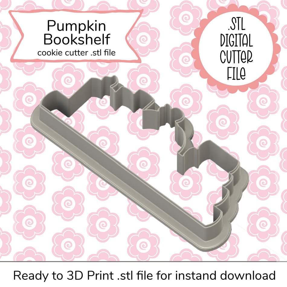 Pumpkin Bookshelf STL Cutter File (digital file)