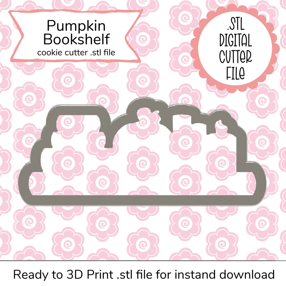Pumpkin Bookshelf STL Cutter File (digital file)